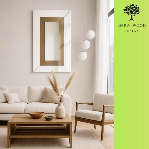 Lustro dekoracyjne dwukolorowe glamour - INES